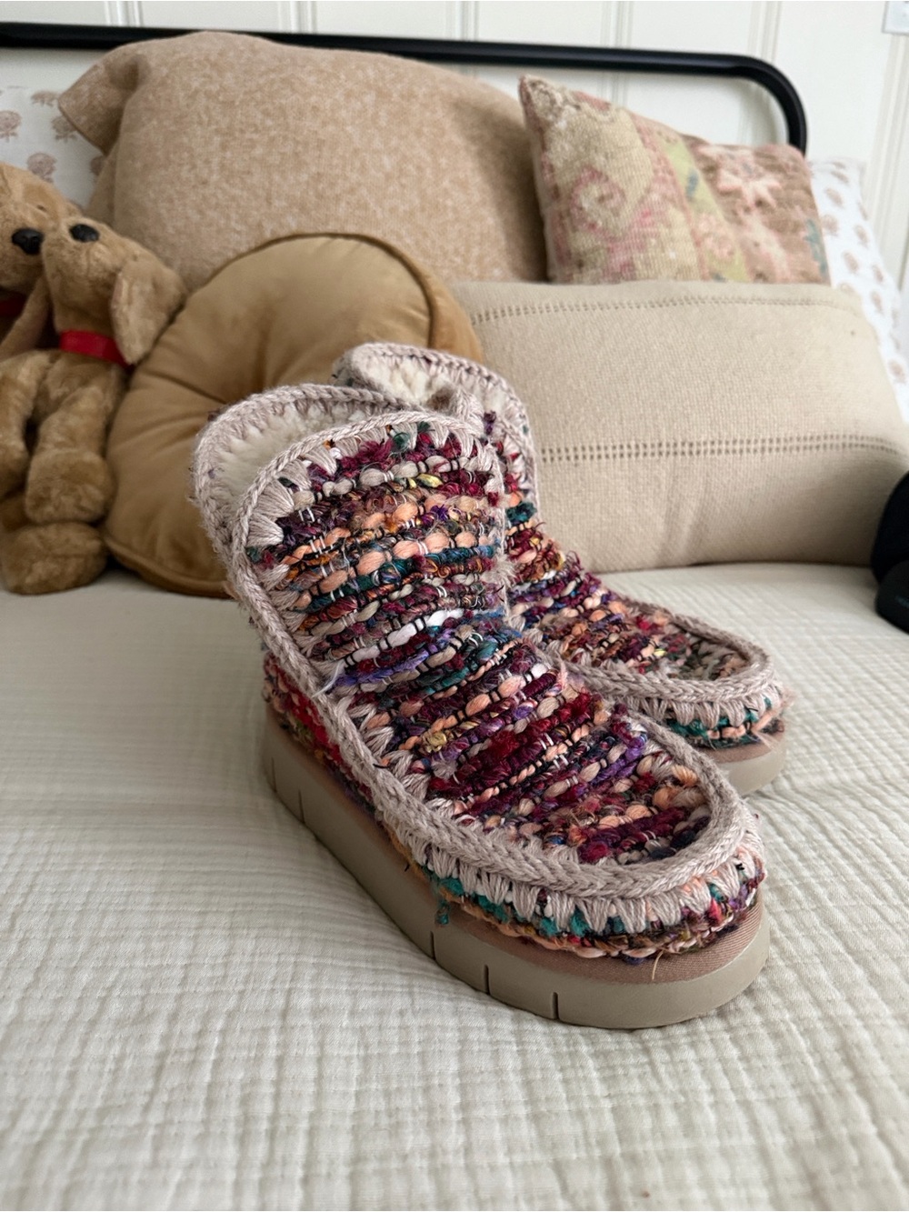 MOU Colorful Woven Slip-On Sneakers